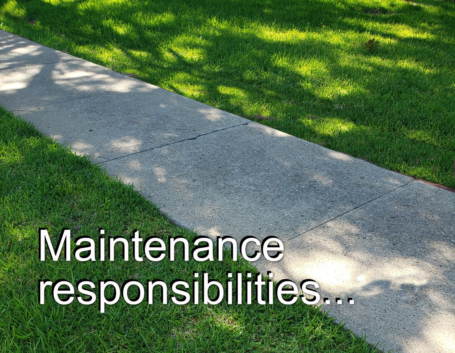 Maintenance Responsibilities 